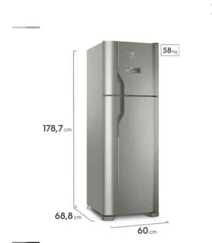 GELADEIRA INOX FROST FREE 371L