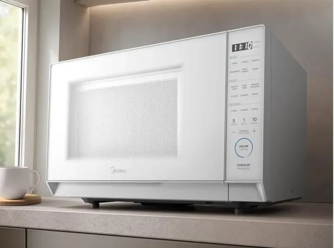 Micro-ondas 35L Branco MasterCook Midea 220V - NOVO LACRADO