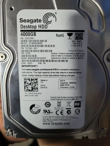 HD INTERNO SEAGATE 4 TERABYTES 