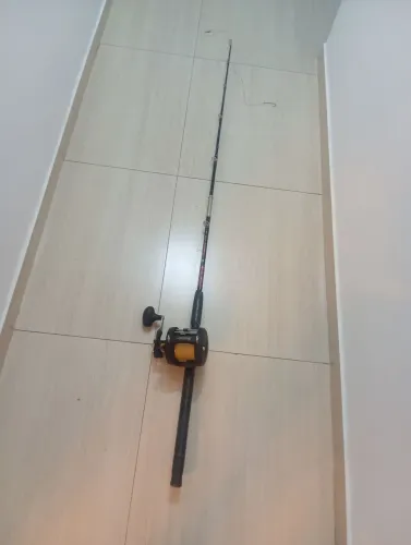 conjunto carretilhae vara de pesca