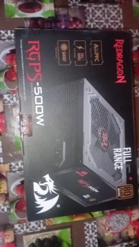 Fonte ATX Gamer 500W REDDRAGON usada em ótimo estado