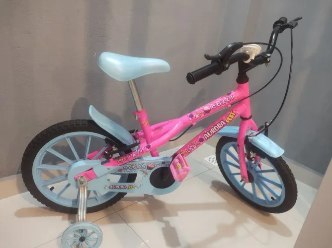 (PROMOÇÃO) bike infantil aro16 colli rosa neon 12)