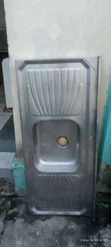 Pia de Inox 1,20 m Acimentada