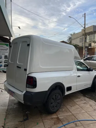 Capota de fibra Saveiro baú duas portas 2010 A 2025