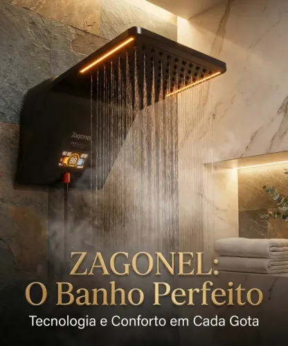 Chuveiro eletrônico Zagonel Ducali Premium Digital preto 220V 7500W com LED