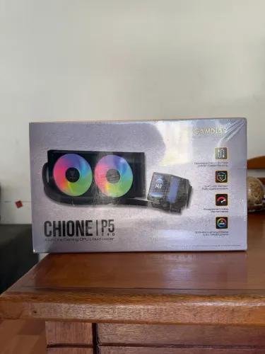 Water Cooler Gamdias Chione P5-240 Preto RGB com Tela IPS LCD 3.4? 240mm