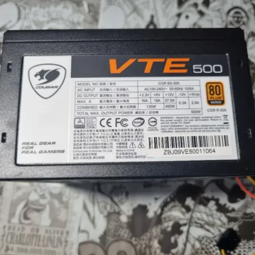 Fonte Cougar VTE 500 80plus