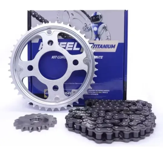 KIT RELAÇÃO/TRANSMISSÃO COMOLETO ORIGINAL RIFFEL CG 150/160