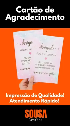 cartão de agradecimento!
