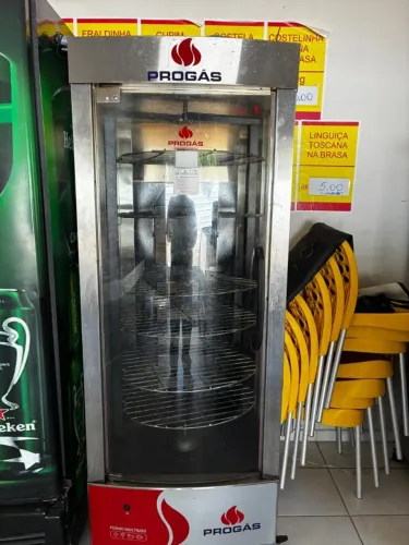 Forno Multiuso Giratório Progás PRP-482 G5 - Capacidade 120kg / Frangueira