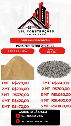 Areia e brita