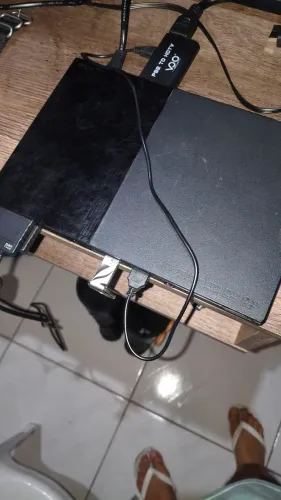 PS2 com vários jogos do PS2 e super Nintendo 