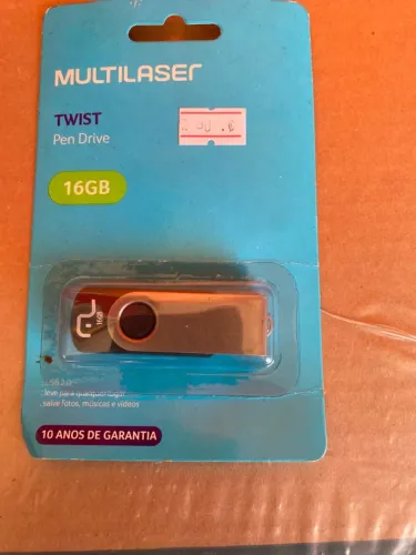 PEN DRIVE 16GB MULTILASER VALOR 50,00
