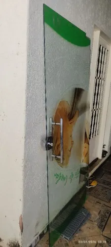 Porta de vidro completa com mola da dorma 