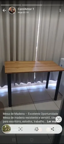 Mesa de Madeira Estilo Industrial