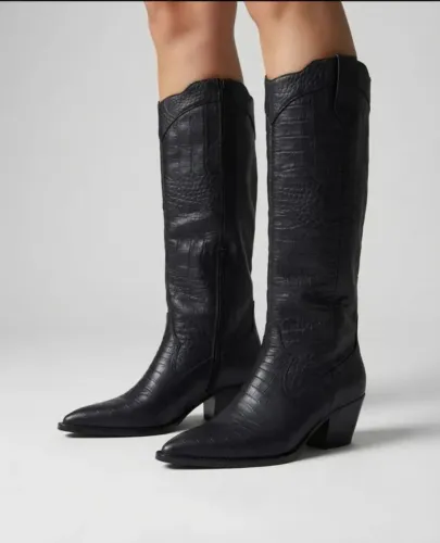 Bota Country Feminina em Couro Legítimo 