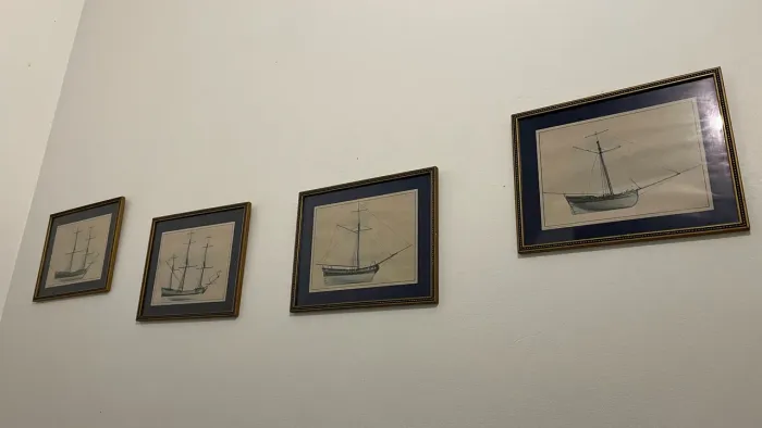 conjunto com 8 gravuras náuticas vintage - navios históricos