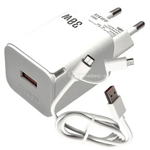 Carregador 30w Tipo C/ Micro Usb Lelong *ENTREGA GRÁTIS*