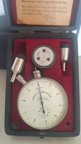 Tacômetro Antigo Jaquet?s Indicator - Made In Switzerland - Completo