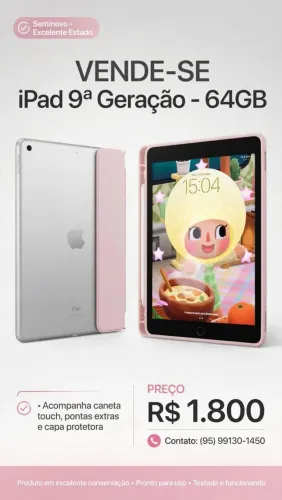 Apple iPad 9 geração como novo