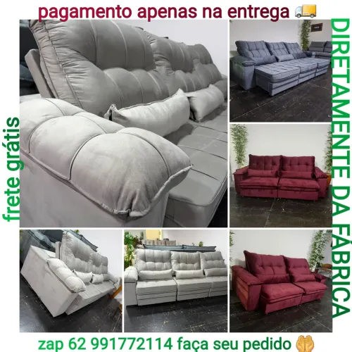 Promoção sofá retrátil e reclinável 2.90 Largura molas no acento