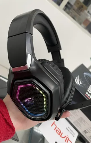  Headset (produto novo!) Gamer Havit H659D, RGB, USB + P3, Drivers 50mm, Preto