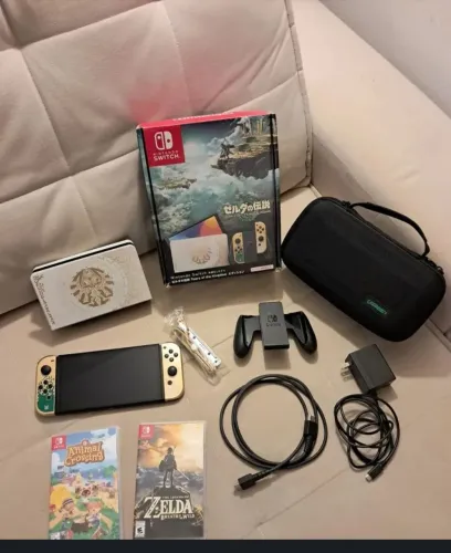 Kit Nintendo Switch OLED (ed. Tears of the Kingdom) + 2 jogos + Case UGreen