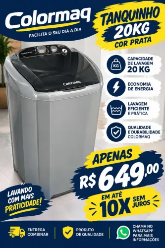 Tanquinho 20kg Colormaq Novo!!!!