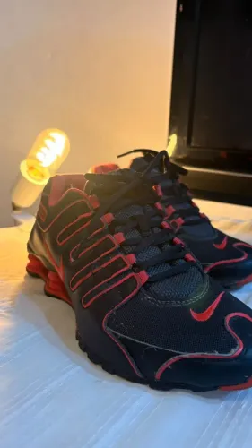 Tênis Nike Shox Original Preto e Vermelho Nº 37 - Usado