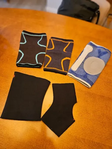 Joelheiras de Compressão Elásticas para Suporte e Tornozeleira