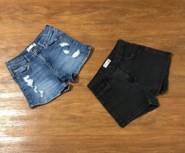 Short jeans infantil menina Zara e Renner 11/12 anos 36,00 cada