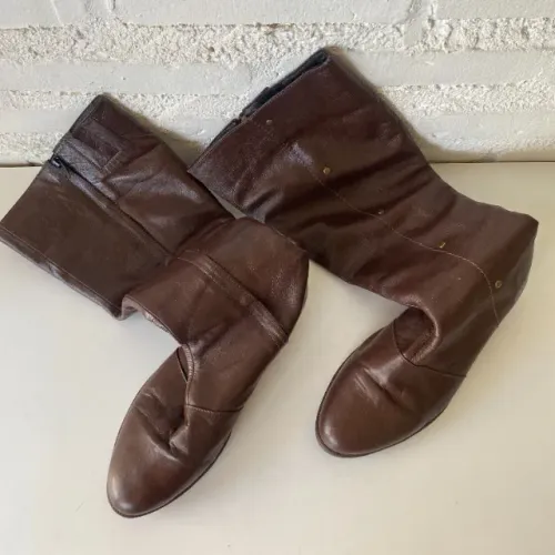 Rf123 Bota feminina de couro legítimo cano alto 40cm tamanho 36 linda mulheres exigentes