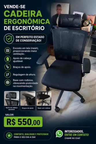 Cadeira game / $550 