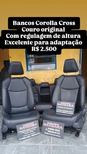 Bancos Corolla Cross couro original excelente para projeto 