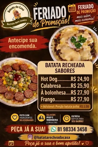 Batata Recheada da Casa