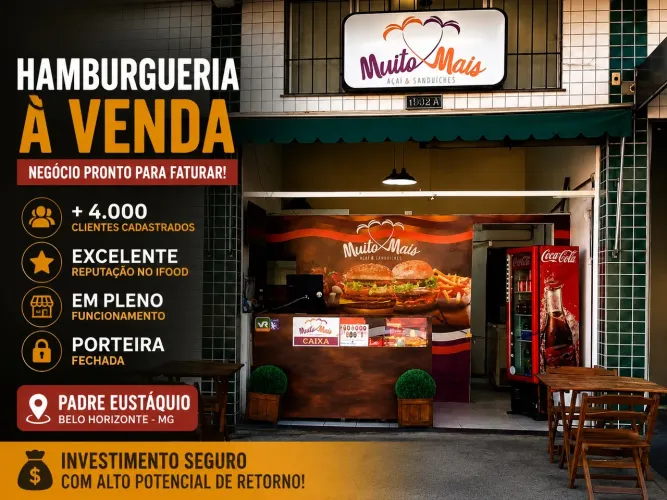 Excelente Oportunidade! Hamburgueria Completa Porteira Fechada