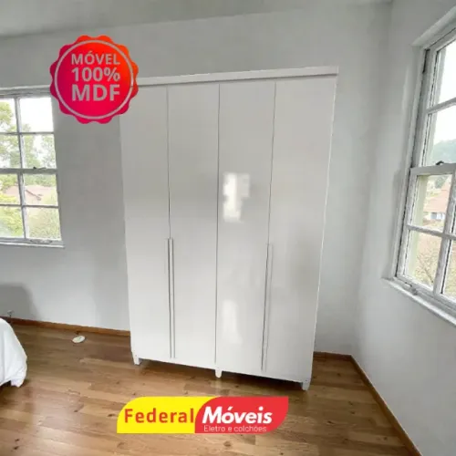 Guarda Roupa 100% MDF 4P 2G - Promoção Por Tempo Limitado!