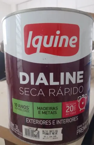 Tinta Esmalte sintético alto brilho a base d'água/ Branco neve/ V. 90.00