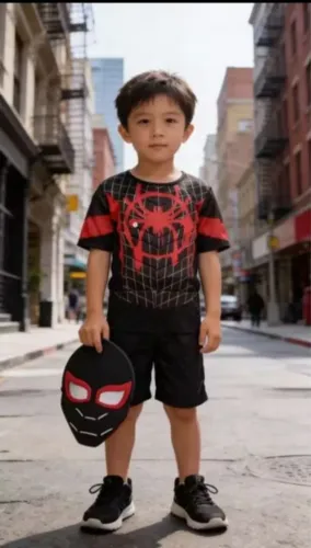 FANTASIA INFANTIL DO HOMEM ARANHA BLACK 
