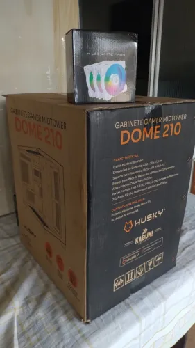 Gabinete Gamer Husky Dome 210 + kit fans (novo)