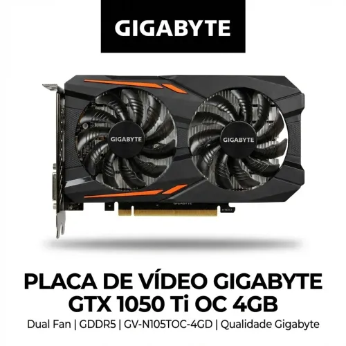 GTX 1050 Ti OC 4GB Placa de vídeo Gigabyte