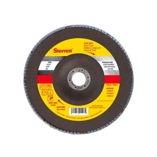 Disco Flap Starrett 4.1/2 Pol x 7/8 Pol Grão 40