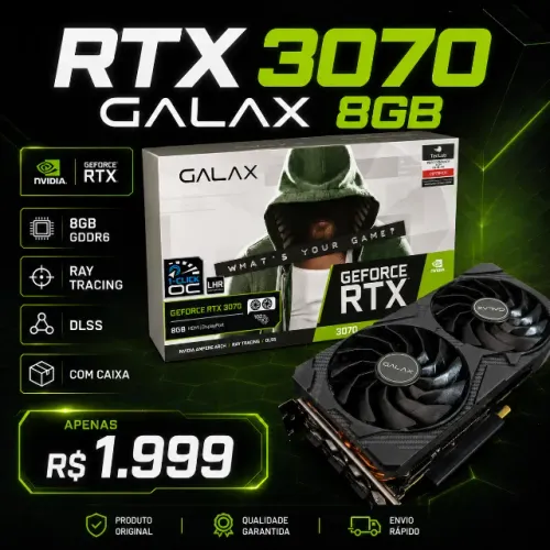 PLACA DE VIDEO RTX 3070 GALAX 8GB GDDR6 - Top