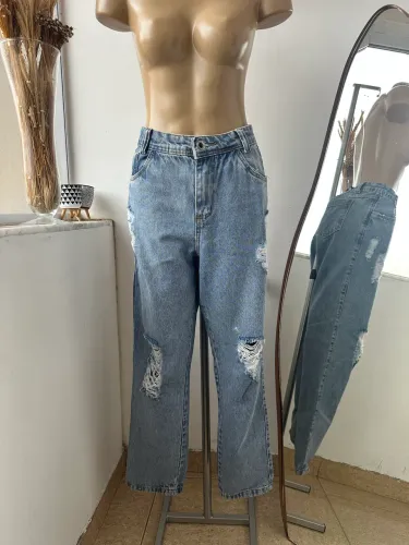 Calça jeans feminina wide legue tam 42