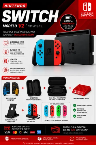 Console Nintendo Switch e Acessórios 