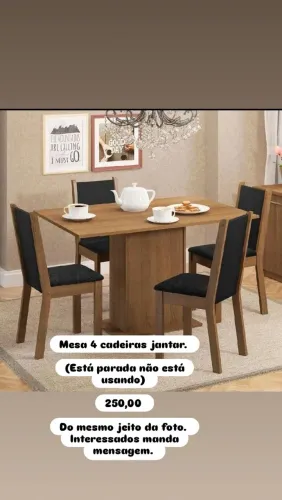 Mesas 4 cadeiras
