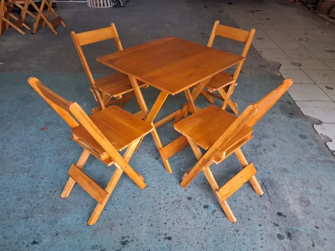 Kit de mesa de madeira, jogo mesa de boteco