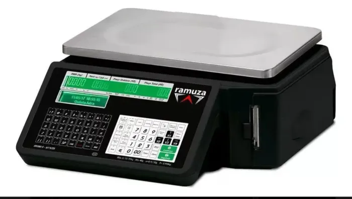 Balança Etiquetadora Comercial Atena II Digital Ramuza 35 kg cor preta 3015 127/220v