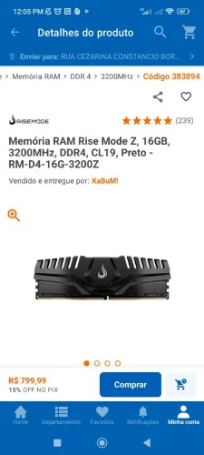 Vendo memória ram 32 gb