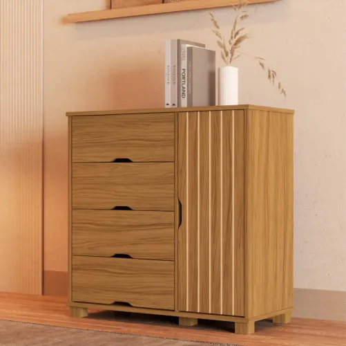Cômoda 4 Gavetas com Sapateira Bela Nature tt33